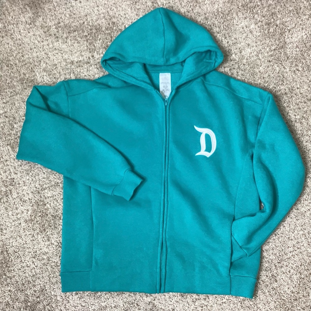 Disney Spirit Jersey Full Zip Hoodie Teal Sm - Picture 2 of 5